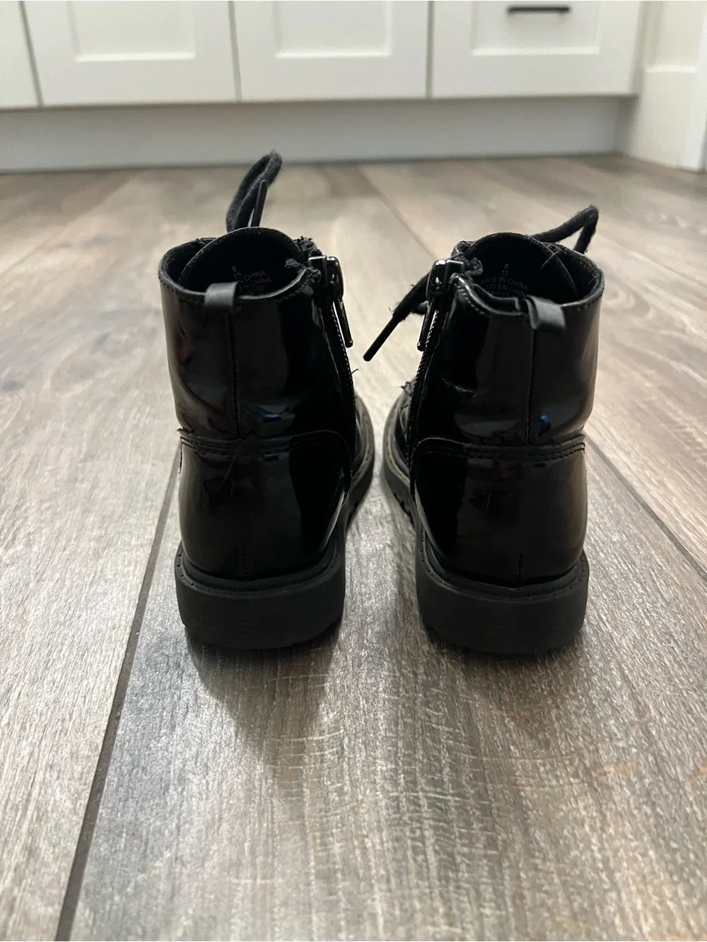 Toddler Black Combat Lace-Up Boots